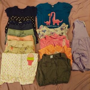 18 Month Girl's Summer Bundle Tee Shorts Rompers Dress